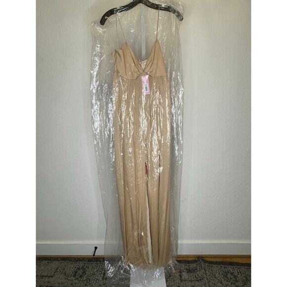 NWT Sachin & Babi Jessica Empire Waist Bridesmaid Gown Champagne Women's Size 8 - Picture 3 of 7